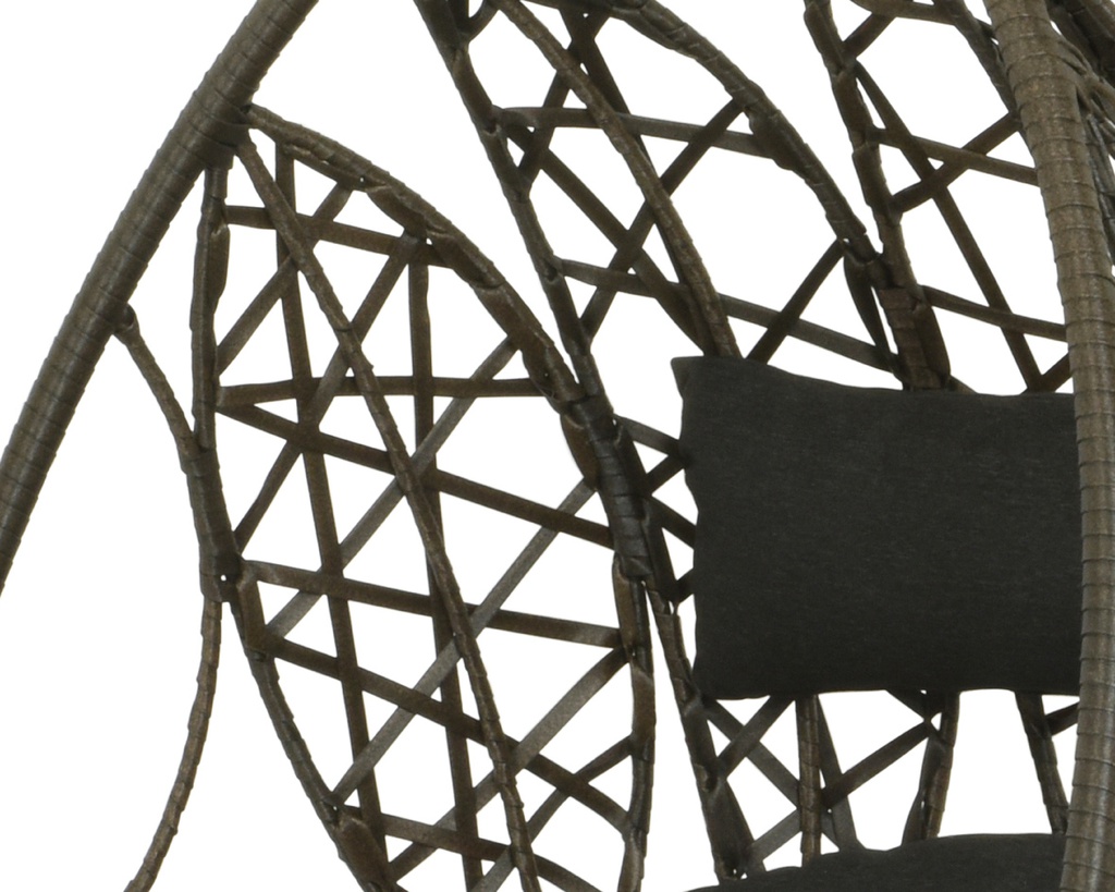 MALAGA EGG CHAIR WICKER DARK BROWN L113-W105-H195cm
