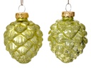 ***PINECONE GLASS ENAMEL-MATT PISTACHIO dia5.00-H7.00cm