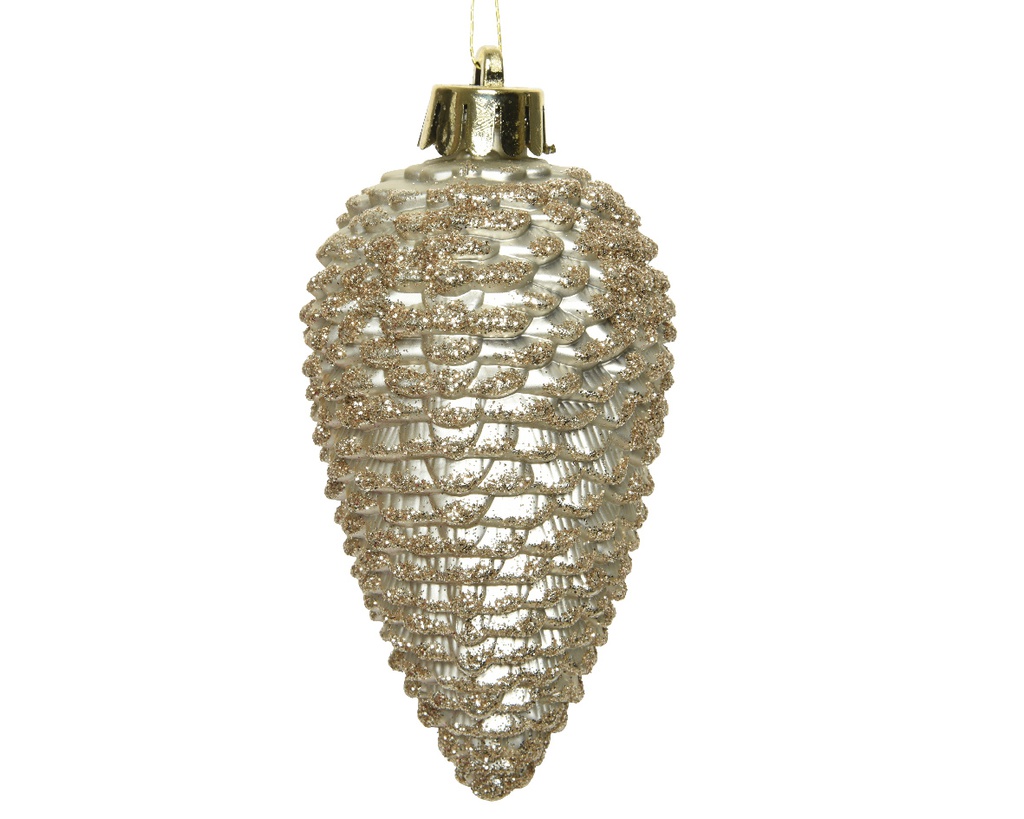 ***PINECONE SHATTERPROOF PEARL dia4.50-H8.00cm
