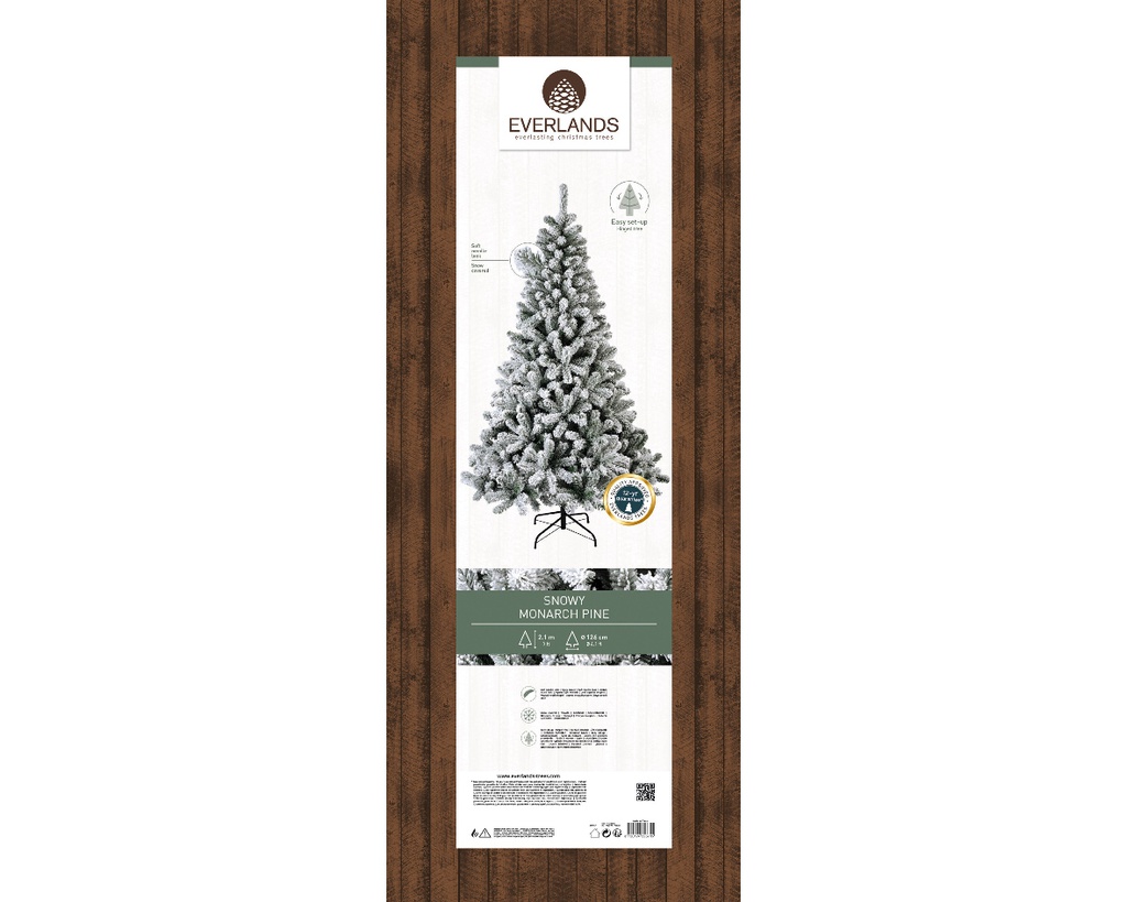 ***MONARCH PINE SNOWY GREEN/WHITE dia126.00-H210.00cm