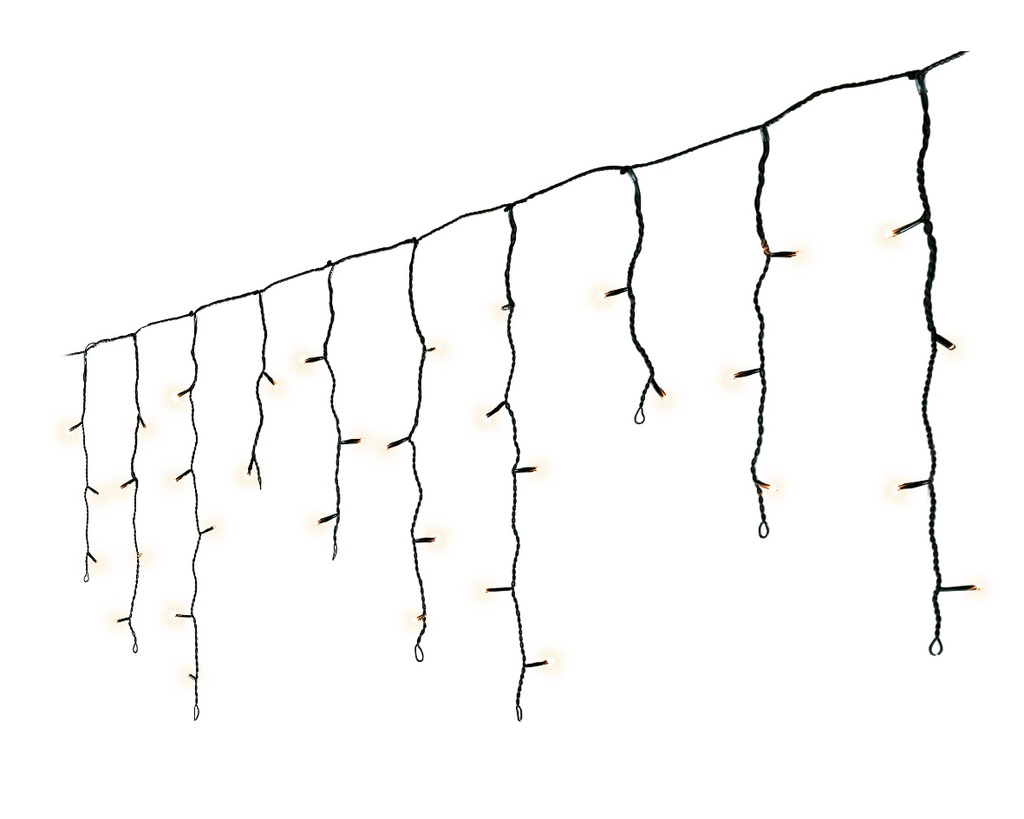 ***LED ICICLE LIGHTS OUTDOOR BLACK/WARM WHITE L750.00cm-175L