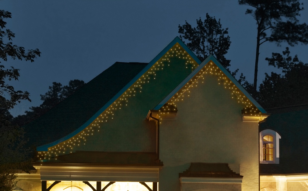 ***LED ICICLE LIGHTS OUTDOOR BLACK/WARM WHITE L750.00cm-175L