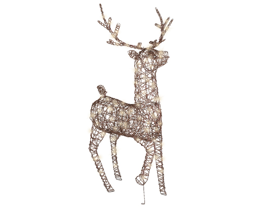 ***LED REINDEER OUTDOOR DARK BROWN/WARM WHITE L26.00-W86.00-H147.00cm-96L