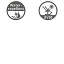 ***PARASOL POLYESTER WARM WHITE dia220.00-H222.00cm