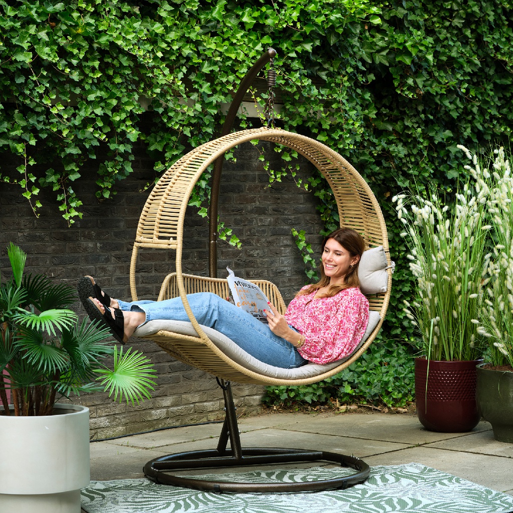 ***KAPAA HANGCHAIR WICKER BROWN L118.00-W127.00-H201.00cm