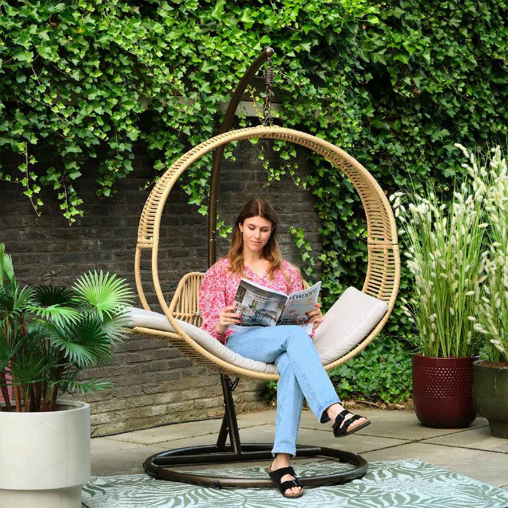 ***KAPAA HANGCHAIR WICKER BROWN L118.00-W127.00-H201.00cm