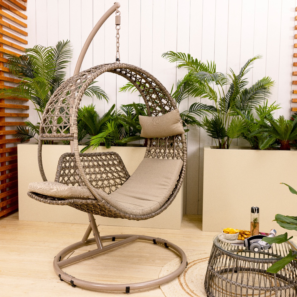 ***KAPAA HANGCHAIR WICKER BROWN L118.00-W127.00-H201.00cm