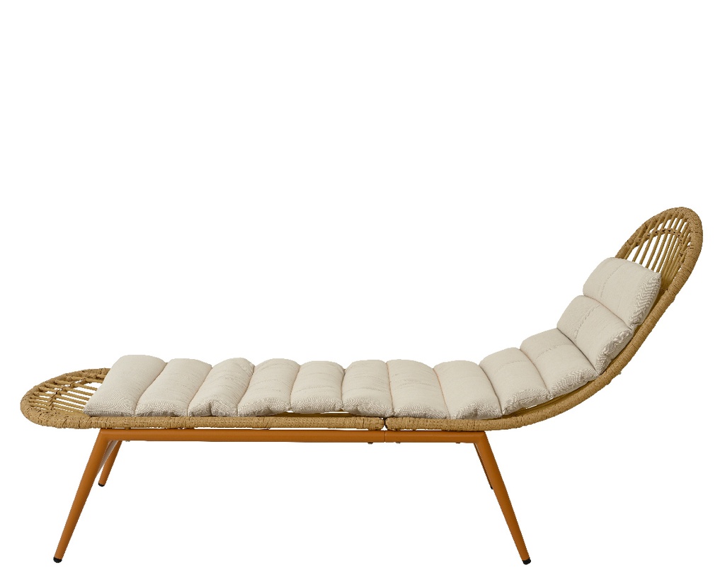 ***PALAU SUNLOUNGER WICKER TERRACOTTA L177.00-W58.00-H90.50cm