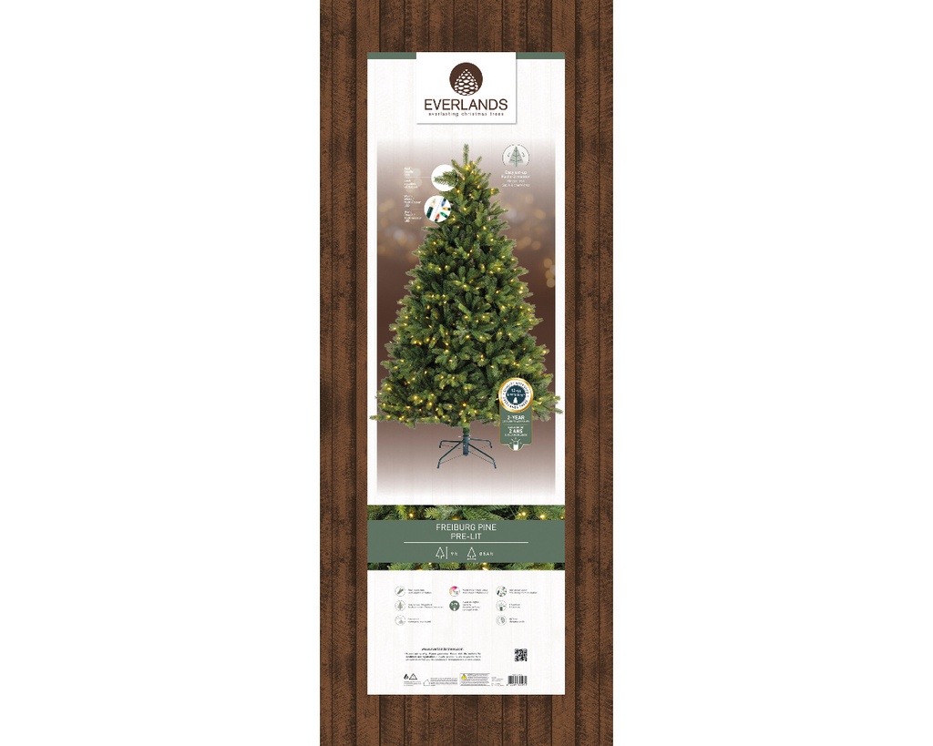 ***FREIBURG PINE UL PRELIT GREEN/WARM WHITE/MULTI dia165.00-H270.00cm-1000L