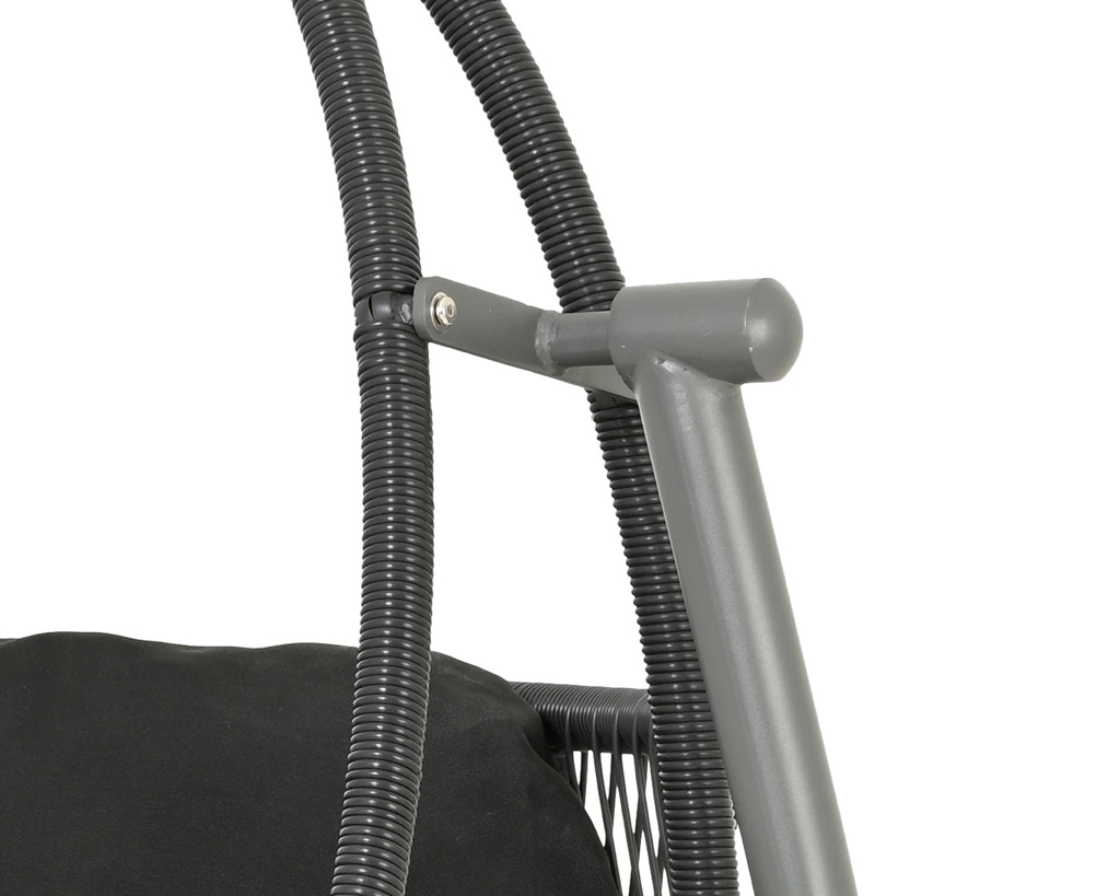 ***TUNJA SWIVEL CHAIR WICKER BLACK L113.00-W90.00-H160.00cm