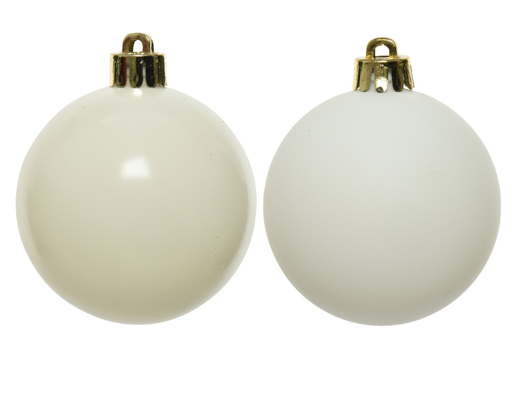 ***BAUBLES POLYSTYRENE WOOL WHITE dia10.00cm