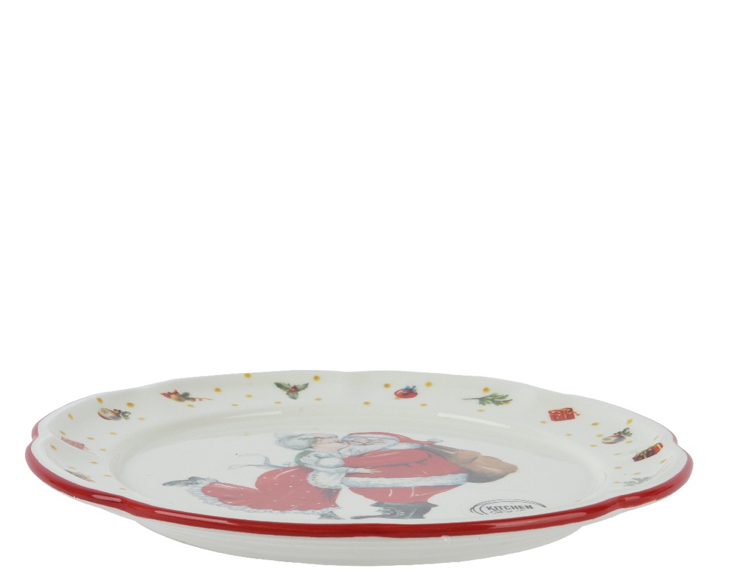 ***DINNER PLATE DOLOMITE WHITE/COLOUR(S) dia20.00-H2.00cm