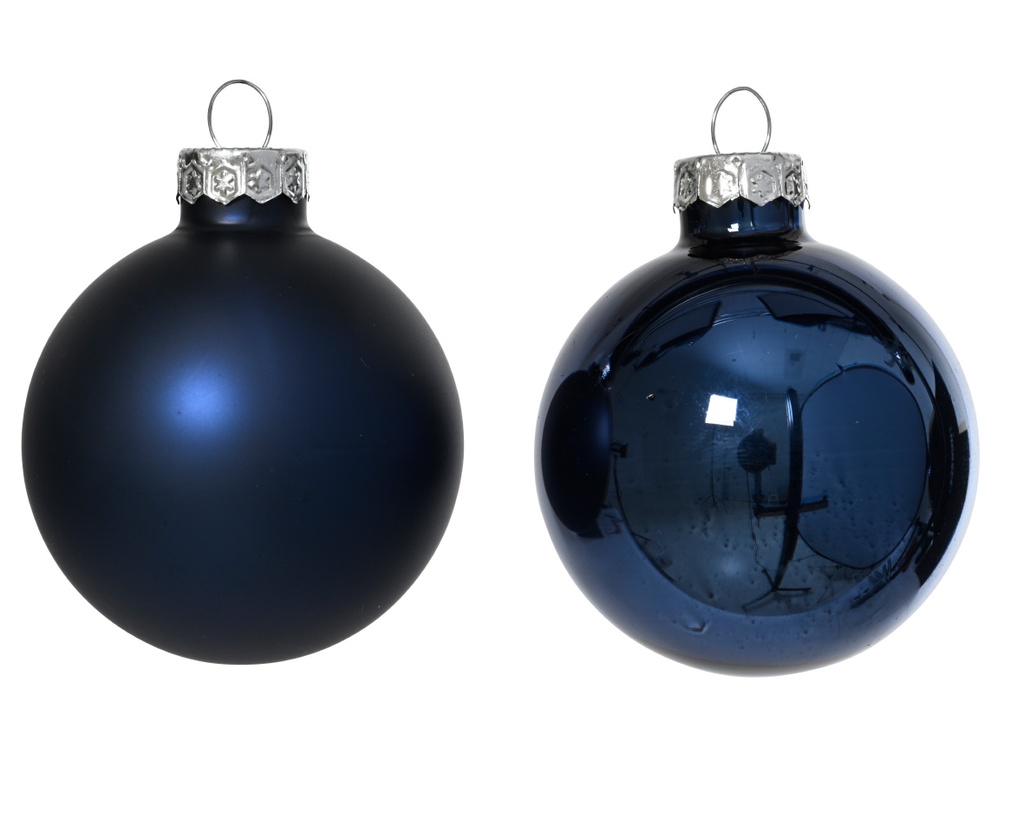 ***BAUBLES GLASS NIGHT BLUE dia8.00cm