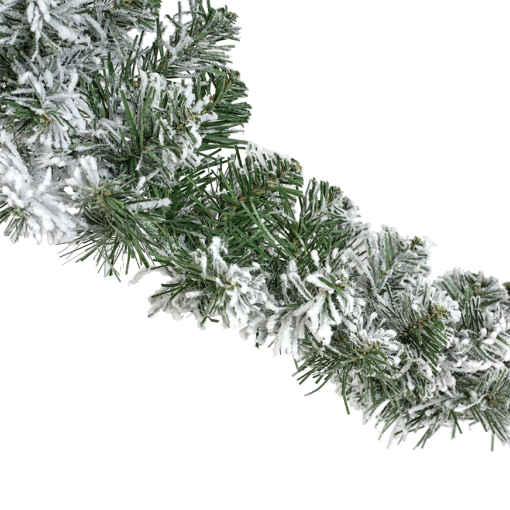 ***IMPERIAL GARLAND SNOWY LIGHT GREEN/WHITE dia20.00-L270.00cm