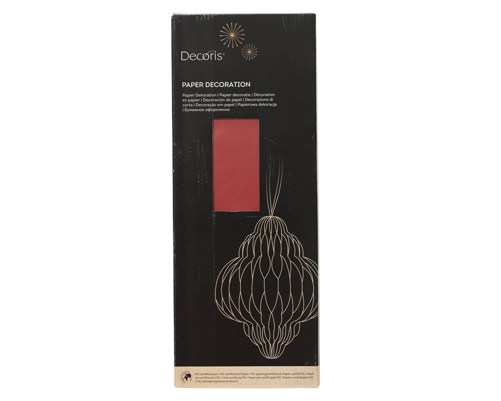 ***ONION PAPER RED dia30.00-H40.00cm