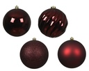 ***BAUBLE POLYSTYRENE OXBLOOD dia14.00cm