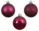 ***BAUBLES POLYSTYRENE FESTIVE PINK dia6.00cm