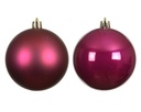 ***BAUBLES POLYSTYRENE FESTIVE PINK dia8.00cm