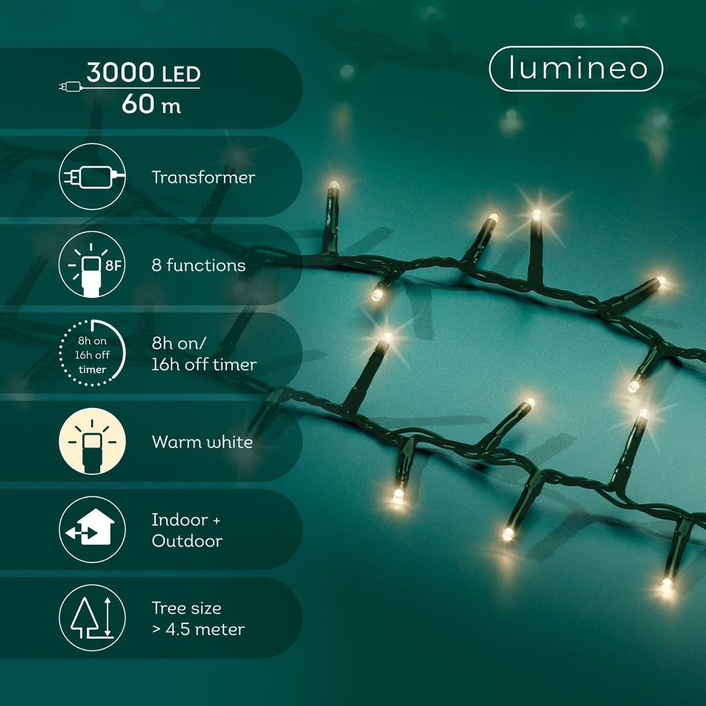 GUIRNALDA COMPACT GREEN/WARM WHITE 6000cm-3000L