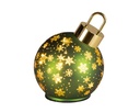 ***MICRO LED ROTATING BAUBLE BO INDOOR GREEN/WARM WHITE dia14.00-H18.00cm-15L