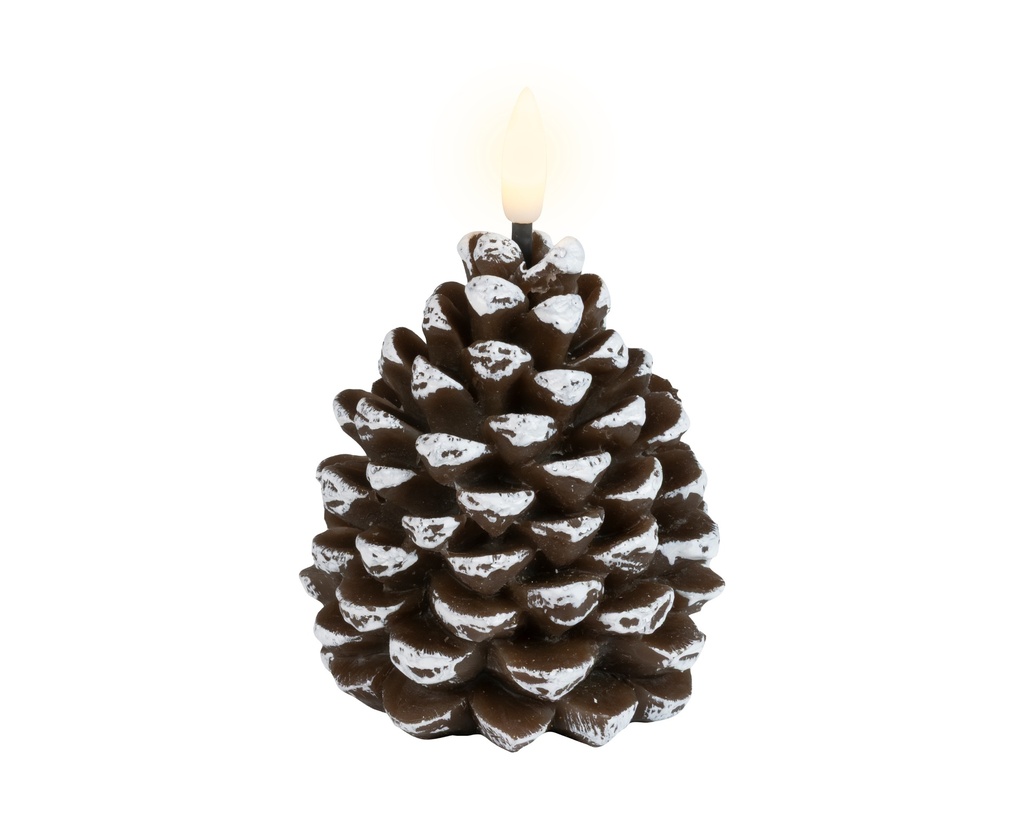 ***LED WICK CANDLE BO INDOOR BROWN/WARM WHITE dia7.00-H10.80cm-1L