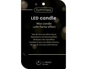 ***LED WICK CANDLE BO INDOOR BROWN/WARM WHITE dia9.00-H13.00cm-1L