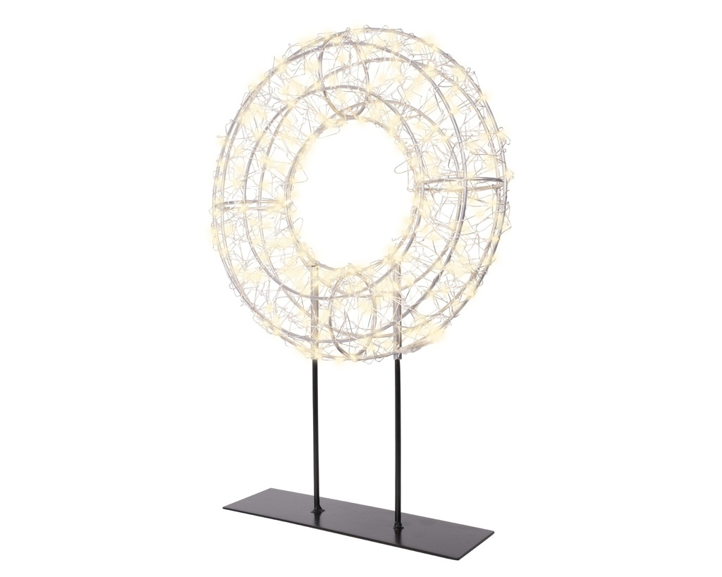 ***MICRO LED TABLE LIGHT OUTDOOR SILVER/WARM WHITE L7.00-W28.00-H38.00cm-300L