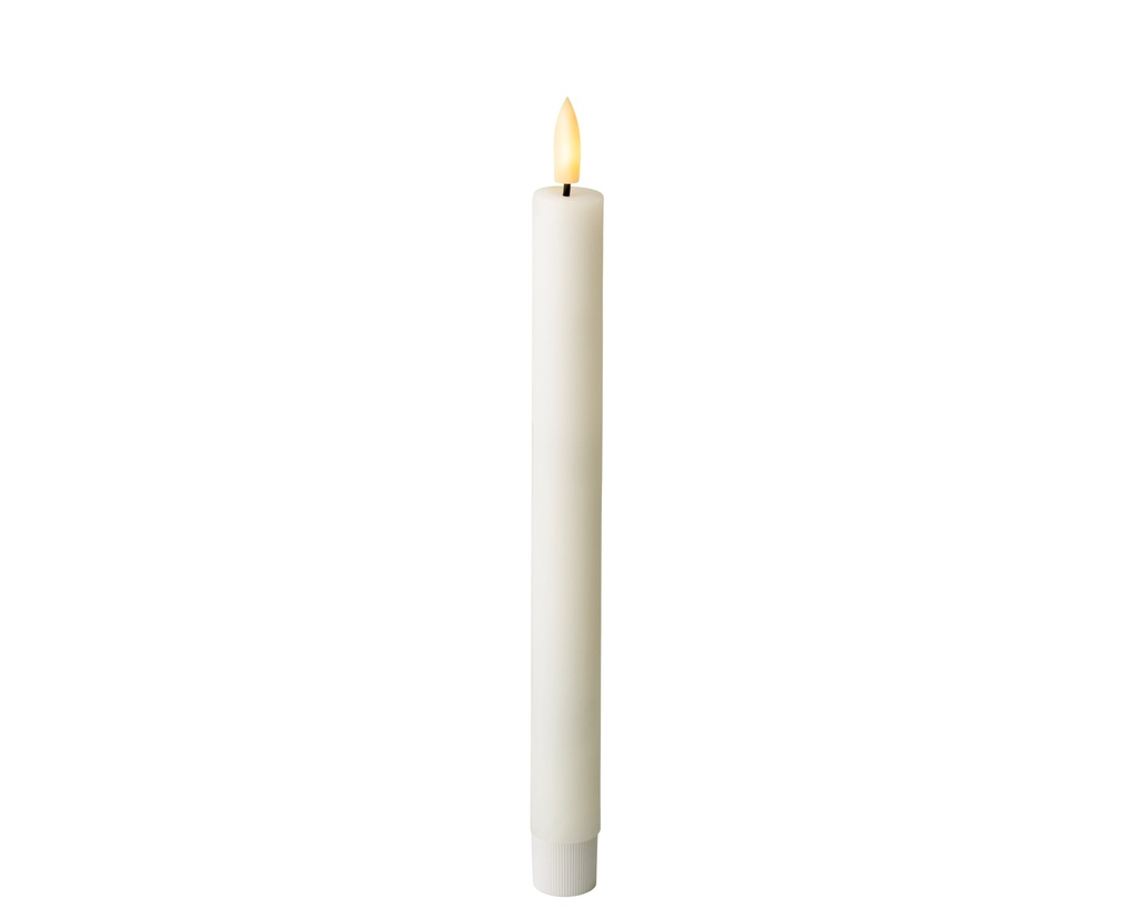 ***LED WICK DINNER CANDLE BO INDO WHITE/WARM WHITE dia2.20-H24.50cm-1L
