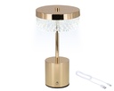 ***LED RECHARGEABLE TABLE LAMP BO INDOOR GOLD/COLOUR SELECT dia14.00-H25.50cm-48L