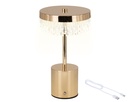 ***LED RECHARGEABLE TABLE LAMP BO INDOOR GOLD/COLOUR SELECT dia14.00-H25.50cm-48L