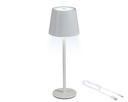 ***LED RECHARGEABLE TABLE LAMP BO OUTDOOR WHITE/COLOUR SELECT dia9.00-H27.00cm-48L