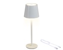 ***LED RECHARGEABLE TABLE LAMP BO OUTDOOR WHITE/COLOUR SELECT dia9.00-H27.00cm-48L