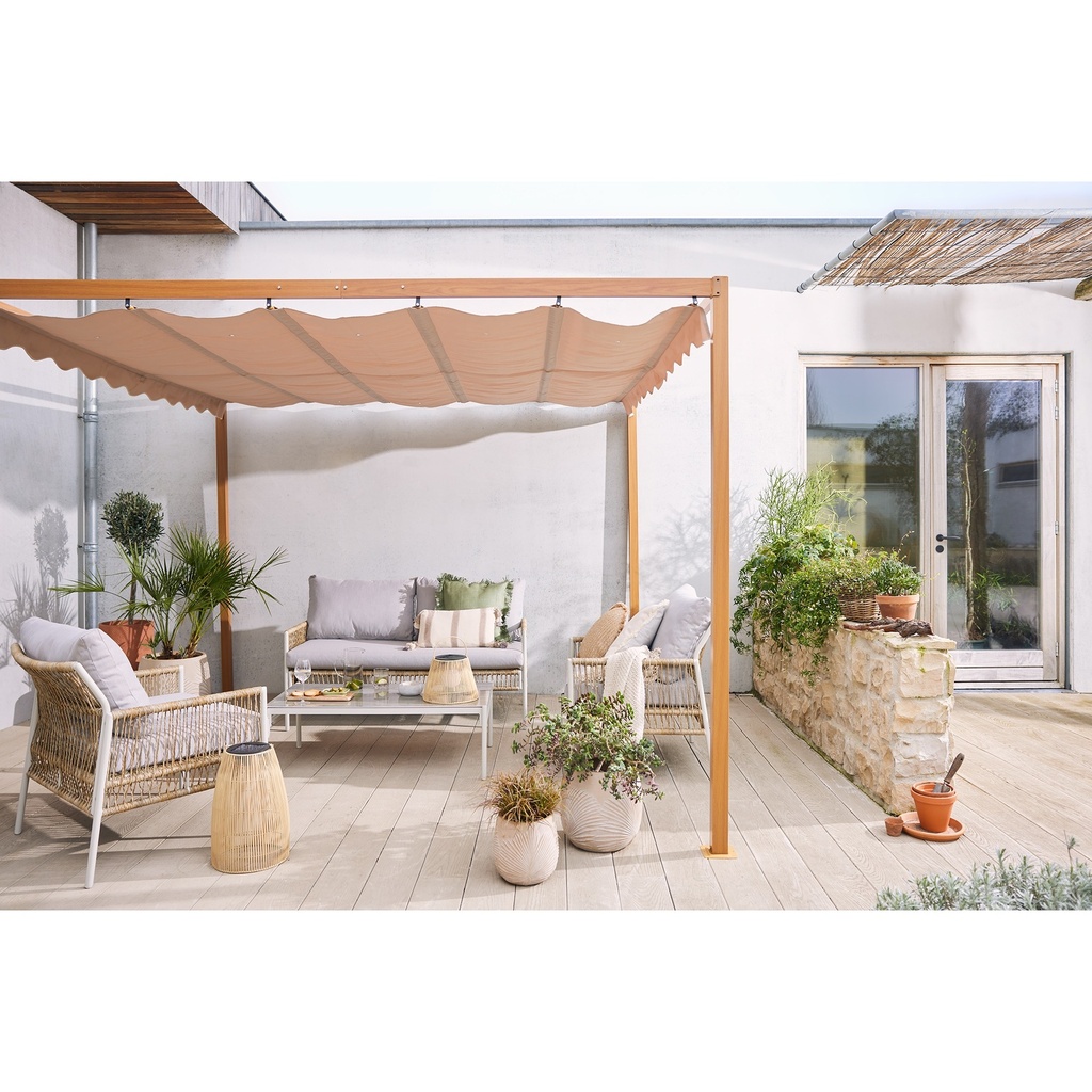 ***PERGOLA POLYESTER BROWN L300-W300-H220cm