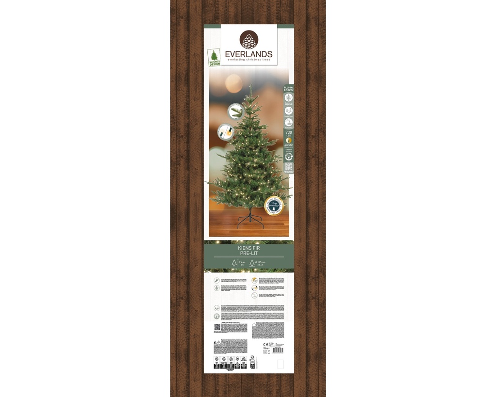 ***KIENS FIR PRELIT GREEN/WARM WHITE/CLASSIC WARM dia165.00-H240.00cm-730L