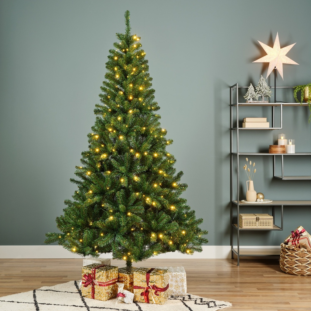 ***MONARCH PINE PRELIT GREEN/WARM WHITE dia146.00-H240.00cm-400L
