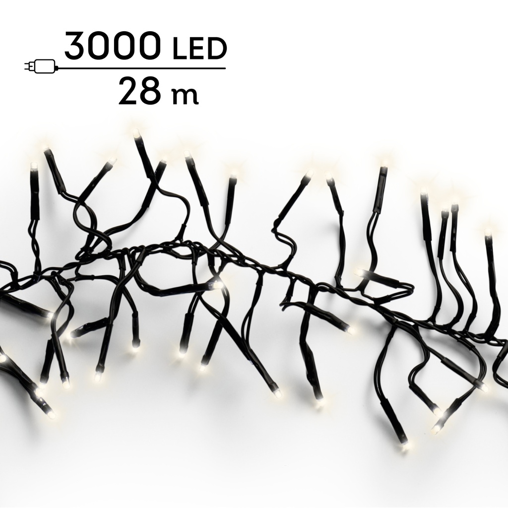 ***LED CLUSTER LIGHTS OUTDOOR BLACK/WARM WHITE 2800cm-3000L