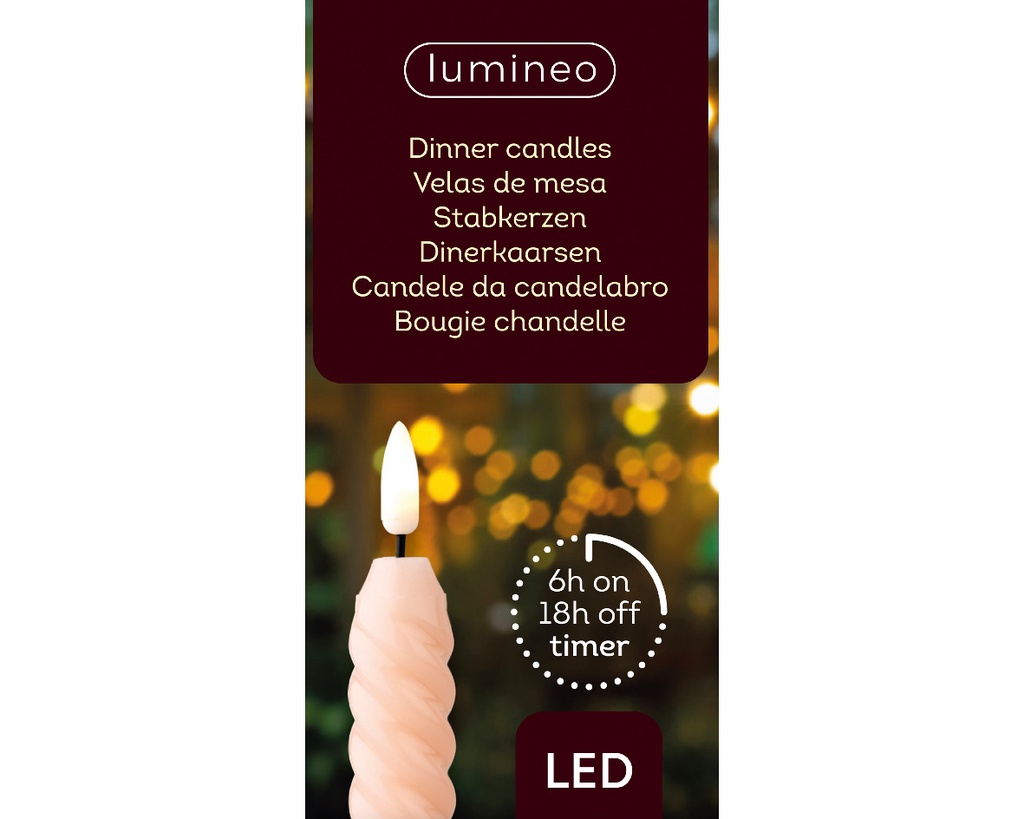 ***LED DINNER CANDLE BO INDOOR dia2-H24.50cm-1L