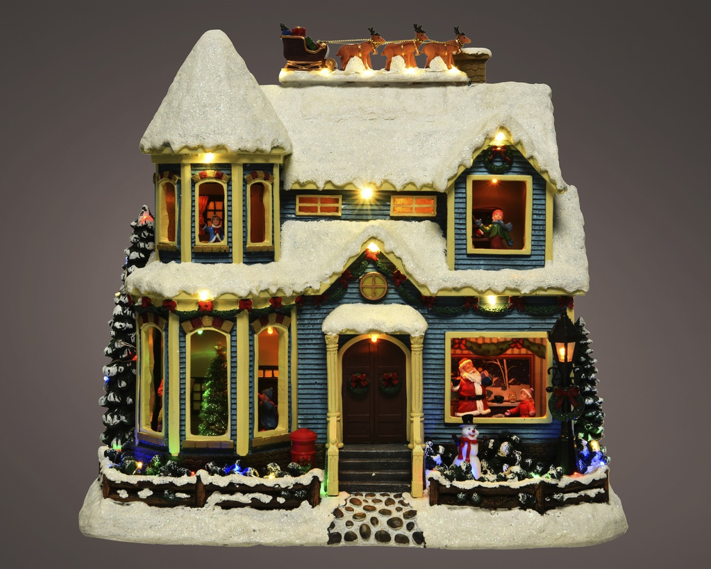 *** MICRO LED SCENERY POLYRESIN HOUSE STEADY INDOOR 488357