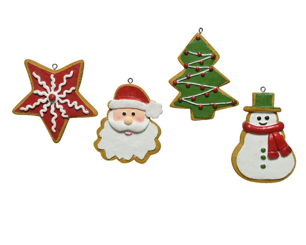 GALLETAS NAVIDEÑAS COLGAR - 8.5CM - 4 DISEÑOS - PRECIO UNIDAD
