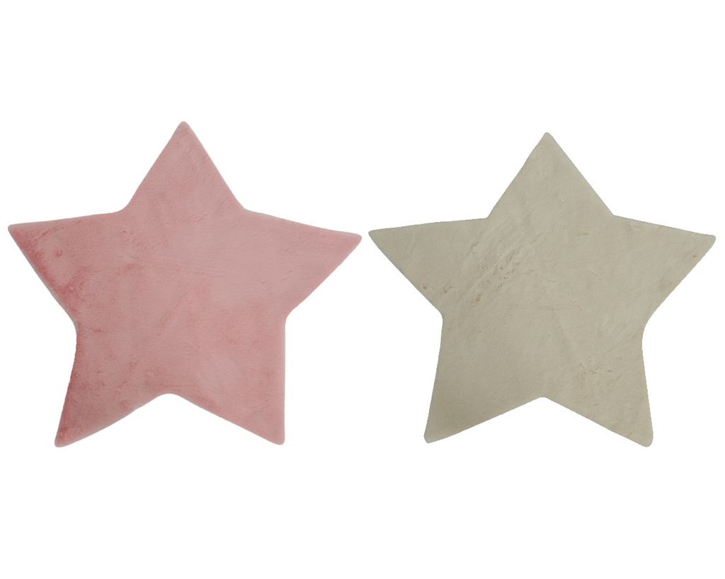 ALFOMBRA FORMA ESTRELLA - DIAM 80CM - 2 COLORES - PRECIO UNIDAD
