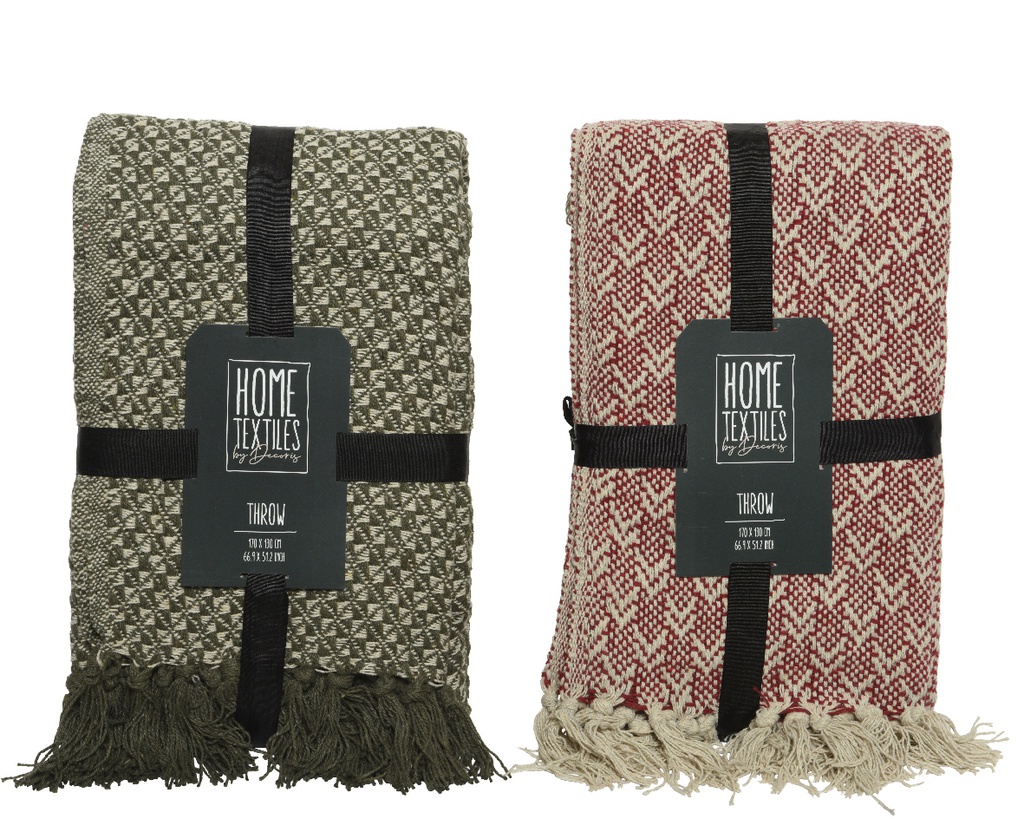 MANTA ALGODON - 130X170CM - 2 COLORES - PRECIO UNIDAD