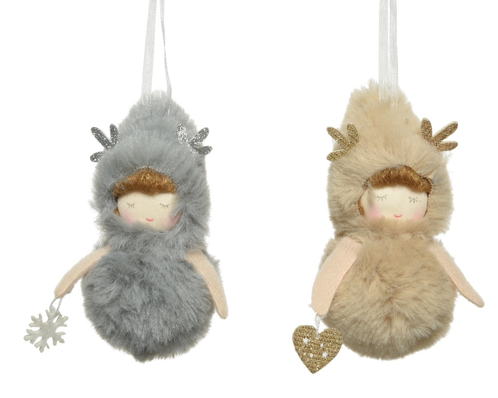 NIÑA TELA P COLGAR - 8CM - 2 COLORES - PRECIO UNIDAD