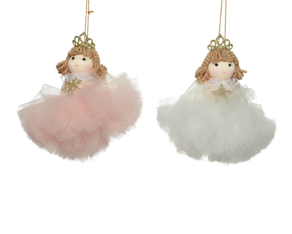 ANGEL FALDA TUL P COLGAR - 14CM - 2 COLORES - PRECIO UNIDAD