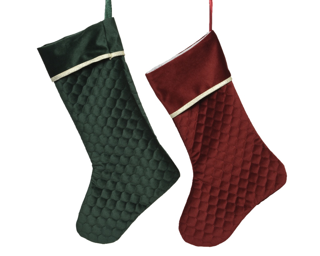 CALCETIN TERCIOPELO 45X28CM - 2 COLORES - PRECIO UNIDAD
