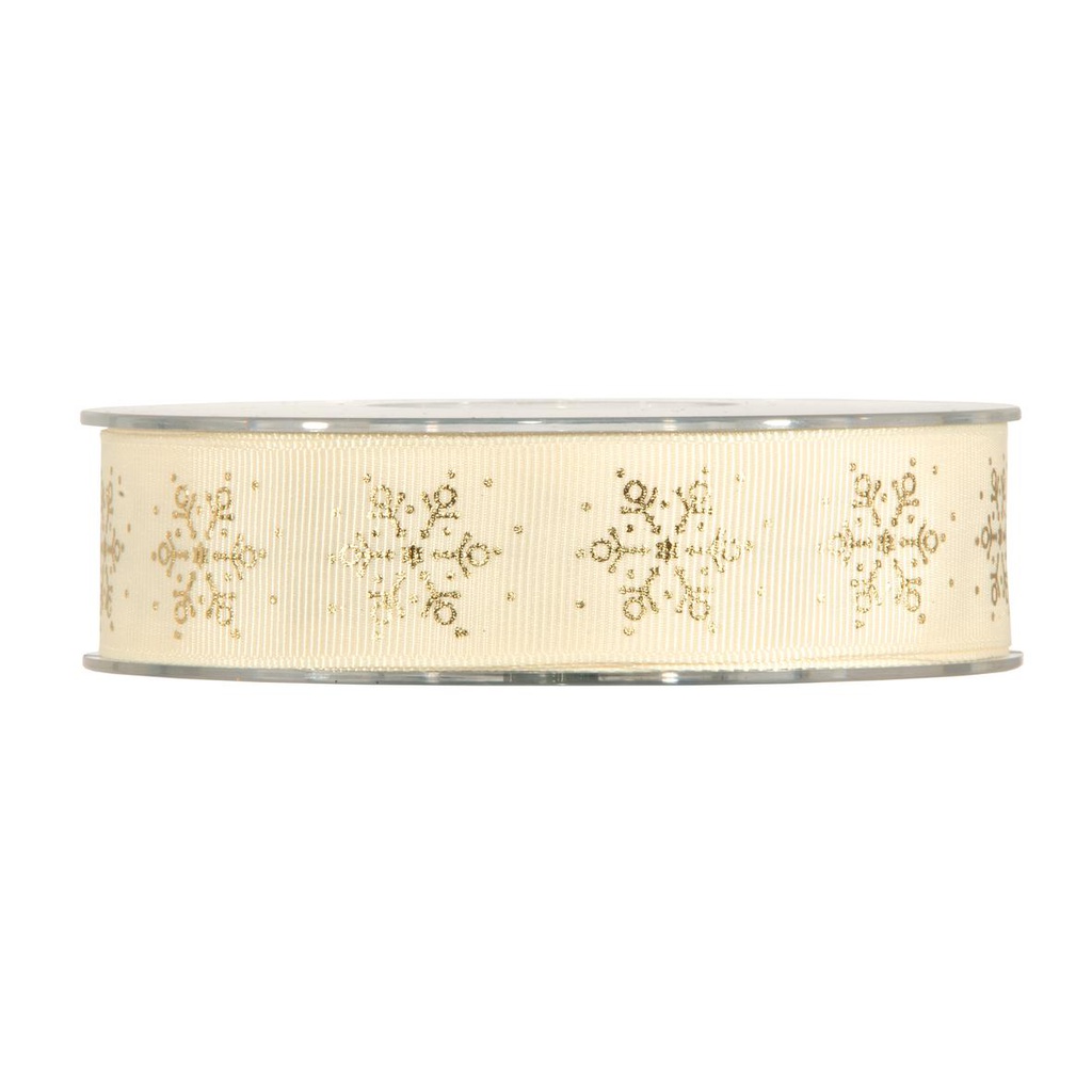 ***NASTRO SNOWFLAKES IN GOLD MM25X10MT