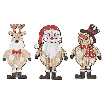 SANTA-MUÑECO-RENO MADERA (6 UNIDADES) CM2.3XH4.4