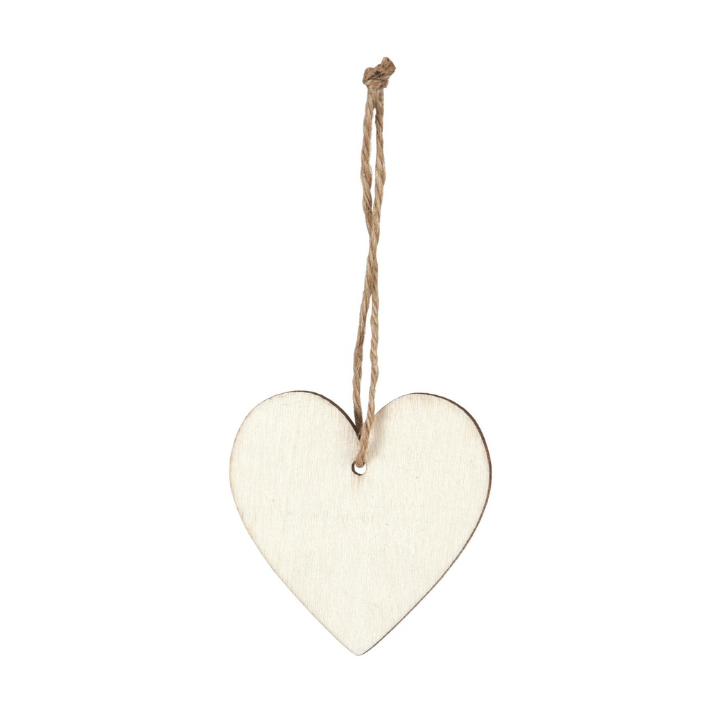 COEUR EN BOIS (6 PCS) CM10 NATURAL