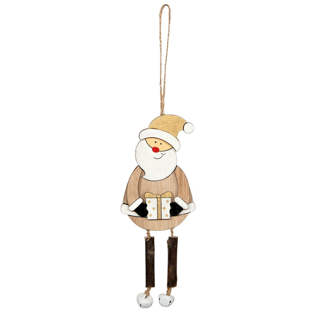 ***SANTA W/WOOD & BELLS CM7XH17,5 GOLD