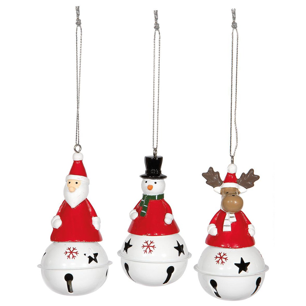 ***SANTA/SNOWMAN/DEER (3 PCS) CMØ6,5XH11