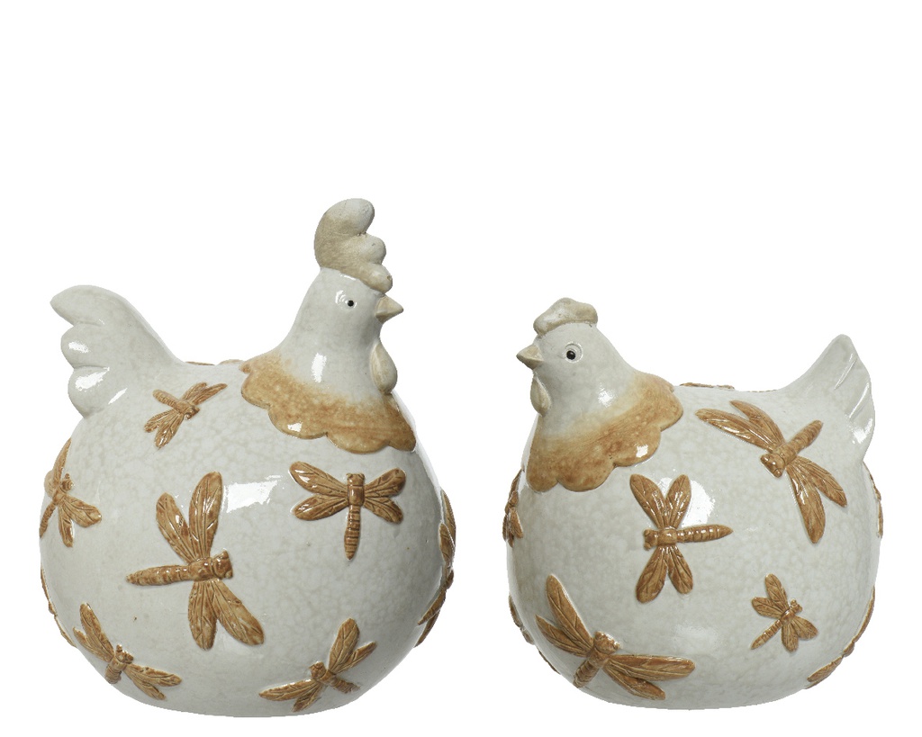 GALLINA TERRACOTTA L11.50-W14.50-H17CM - 2 SURTIDOS - PRECIO UNIDAD